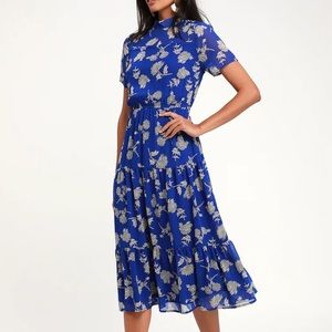 Lulu’s Floral Print Midi Dress